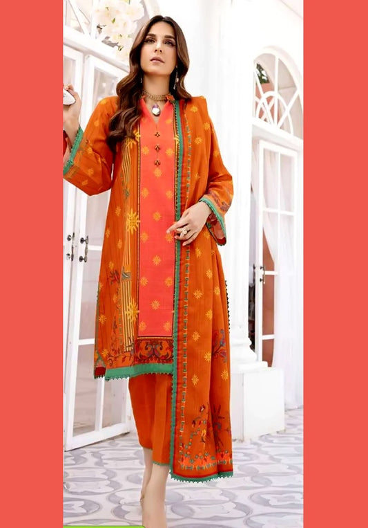 3PIECE UNSTITCHED DIGITAL PRINTED KHADDAR SUIT