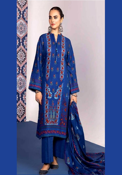 3PIECE UNSTITCHED DIGITAL PRINTED KHADDAR SUIT