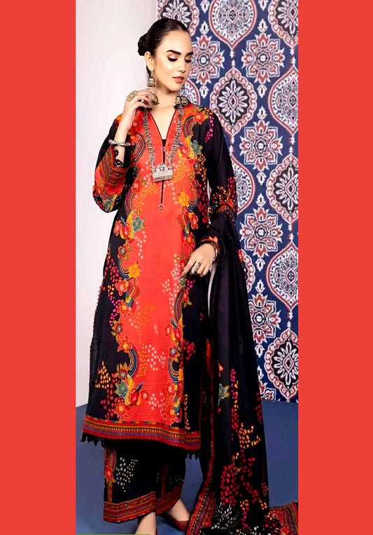 3PIECE UNSTITCHED DIGITAL PRINTED KHADDAR SUIT