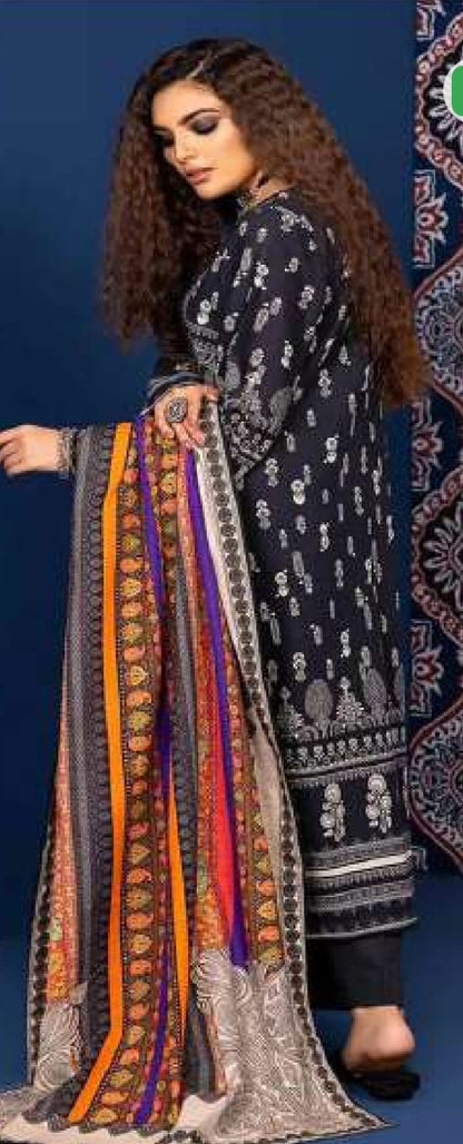 3PIECE UNSTITCHED DIGITAL PRINTED KHADDAR SUIT