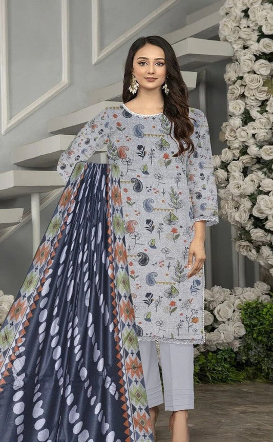 3 PIECE DIGITAL PRINTED DHANAK SUIT